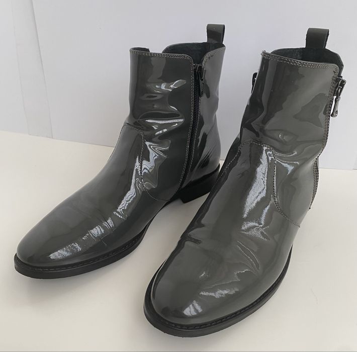 Botine de primavara, 37, piele lăcuită, brand DENOUEE (ca noi)