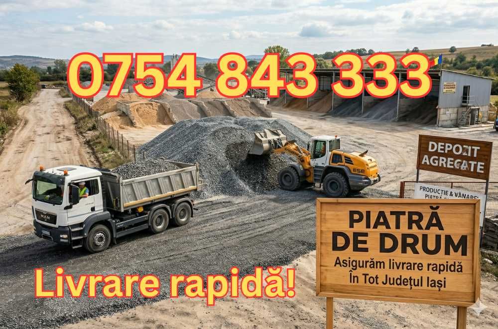 Piatra drum, piatra sparta, piatra dren, piatra concasata, sort 16-32 concasat, sort 16-32 spart piatra iasi