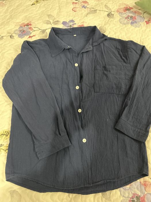 Новая рубашка тёмно синиго цвета