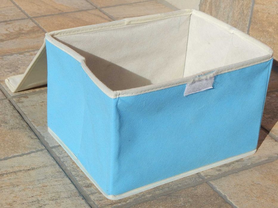 Cutie utilitara depozitare din carton acoperit cu panza textila