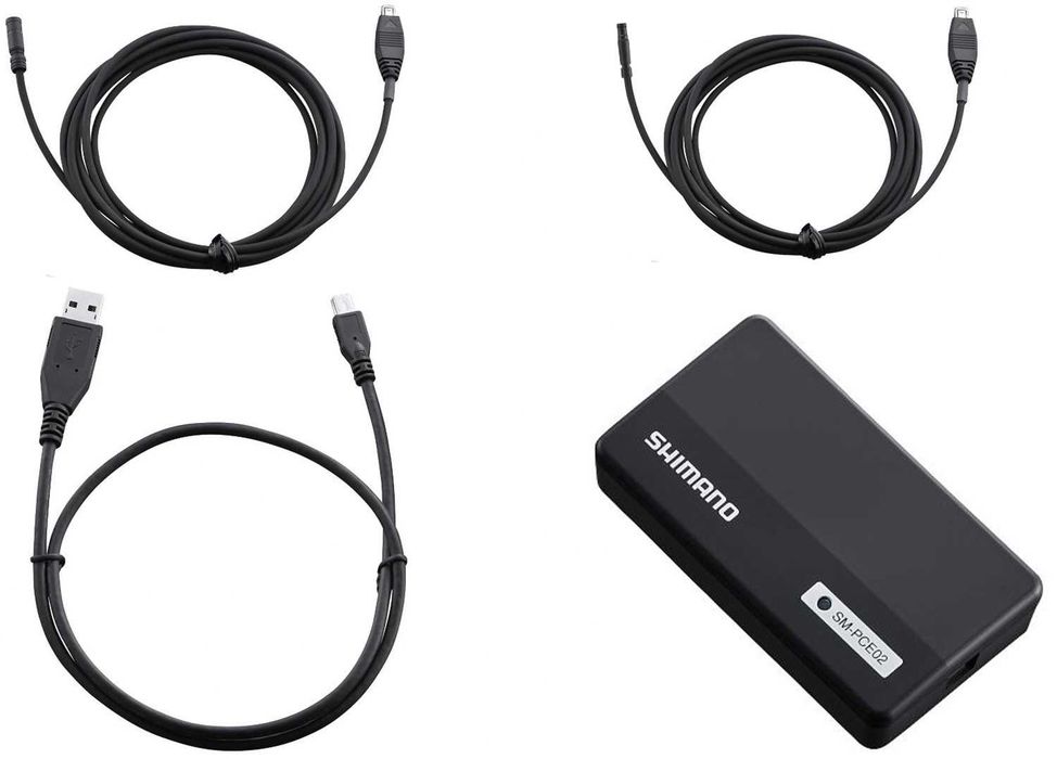 Интерфейс Shimano SM-PCE02 с конектори за старите и новите шимано EW-SD50 EW-SD300