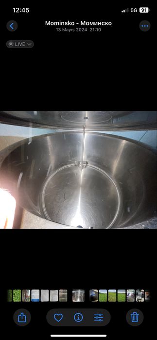 Вана за мляко алфа лавал 1500лт кръгла