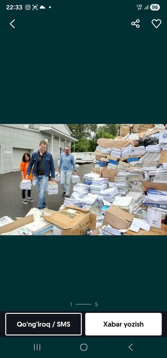 Oq qog'oz makulatura olamiz