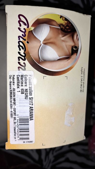 Sutien Jolidon Arianna negru 65B nou