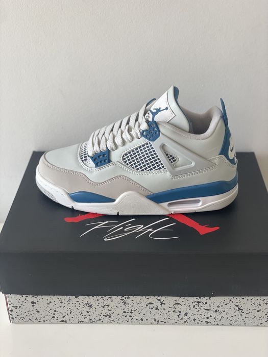 Jordan 4 Retro Military Blue Air Black Grey Oreo