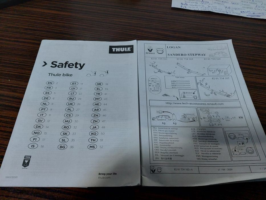 Cârlig remorca Sandero  2022 sandero stepway 2022 OEM complet THULE