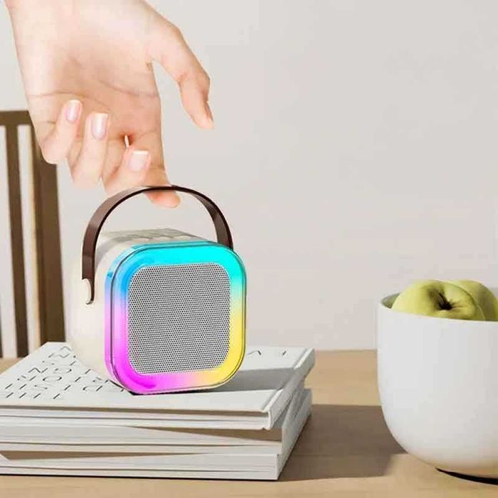 Караоке тонколона с 2 микрофона, за партита и забавления, 2 цвята