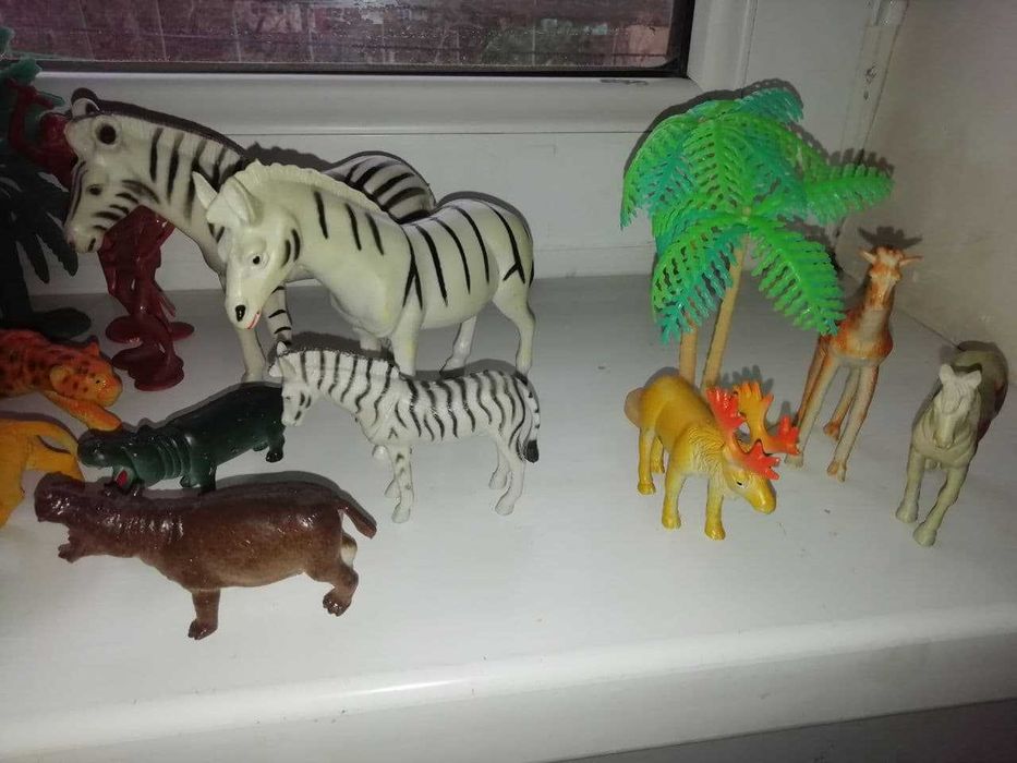 Животные и люди Африки, игрушки-фигурки для детей
