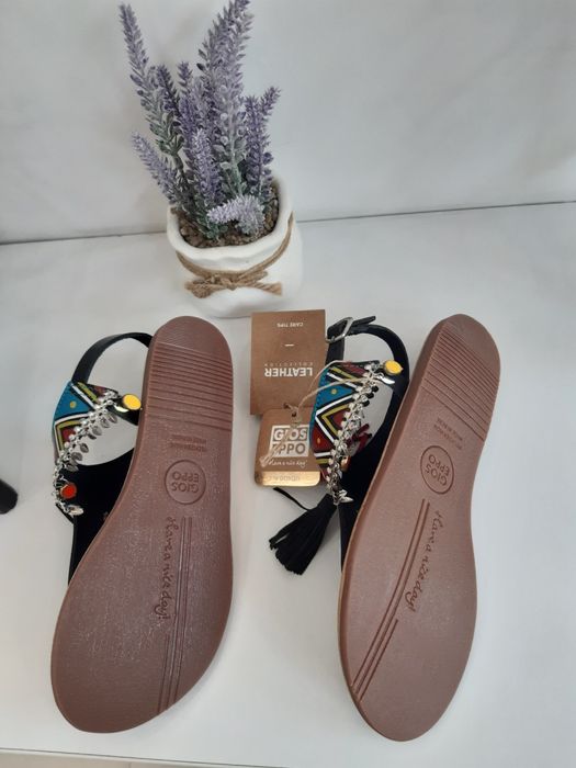 Sandale noi Gioseppo piele naturala 36