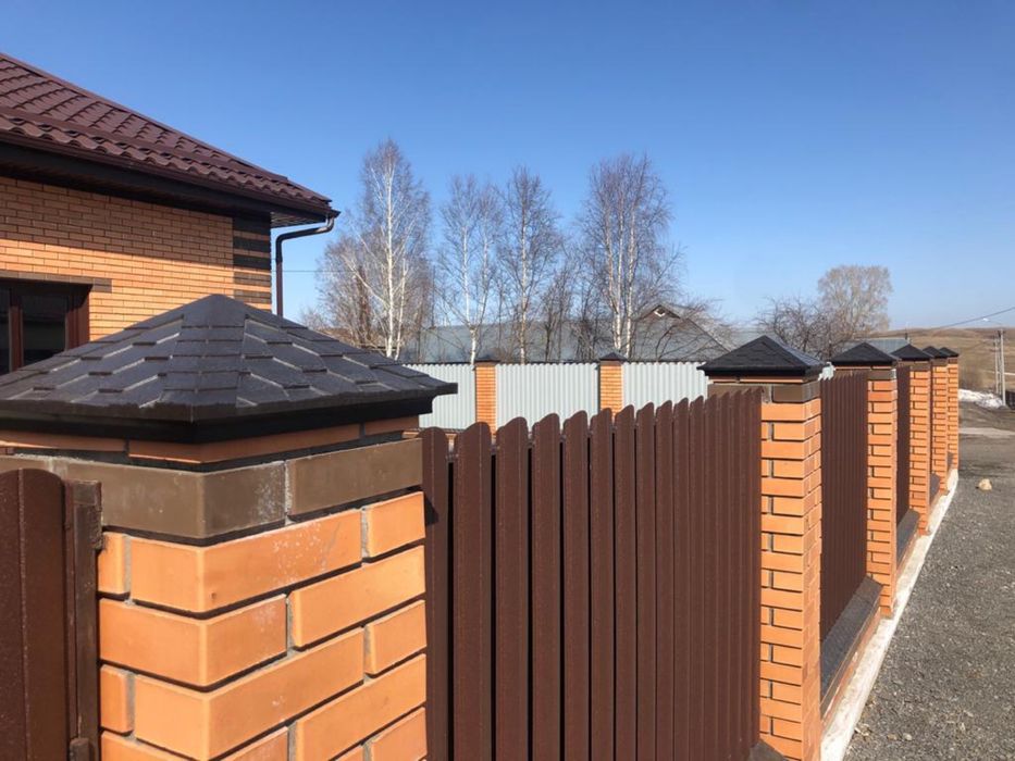 Колпаки парапеты на забор