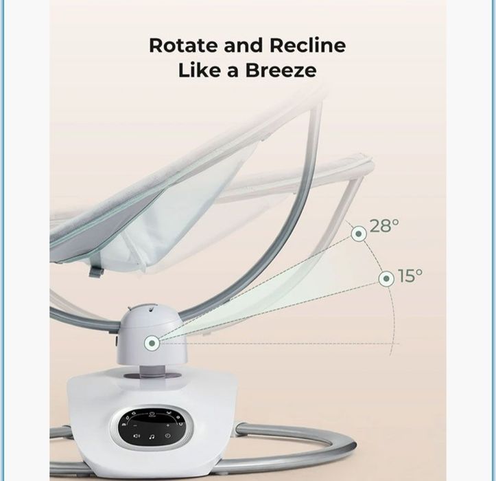 Momcozy електрическа бебешка люлка 3D Swing – почти нова, в кутия