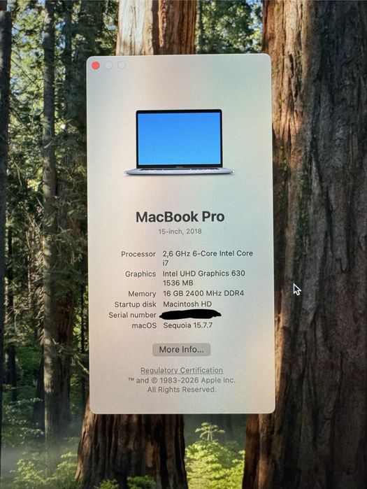 Macbook pro i7 16/512