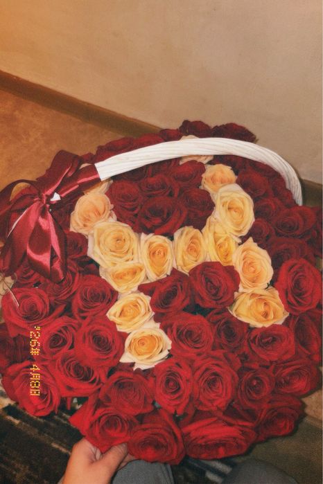 цветы корзина роза