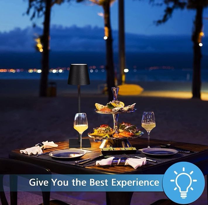 Комплект две LED безжични настолни лампи, преносими USB C акумулаторни