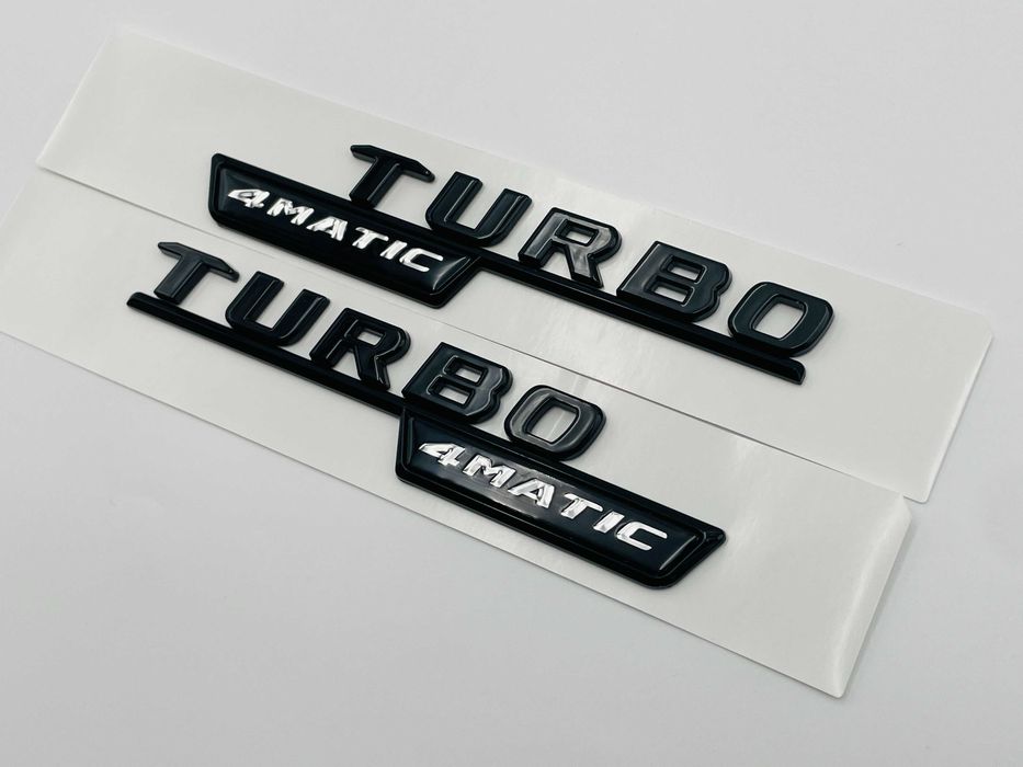 Embleme Compatibile Mercedes turbo 4matic negru