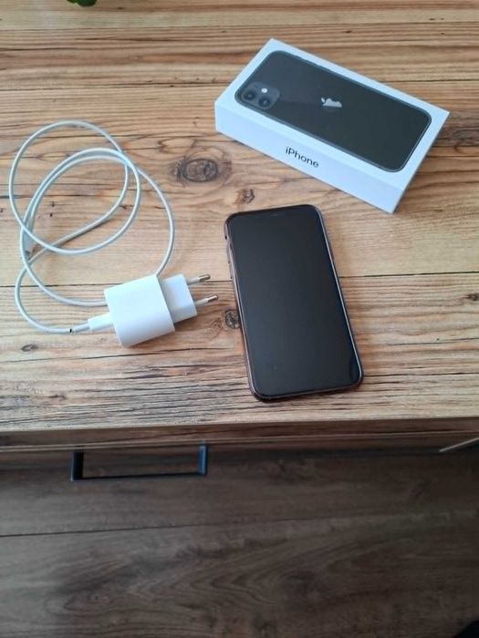 iPhone 11 64GB Black, Face ID, без iCloud, с кутия