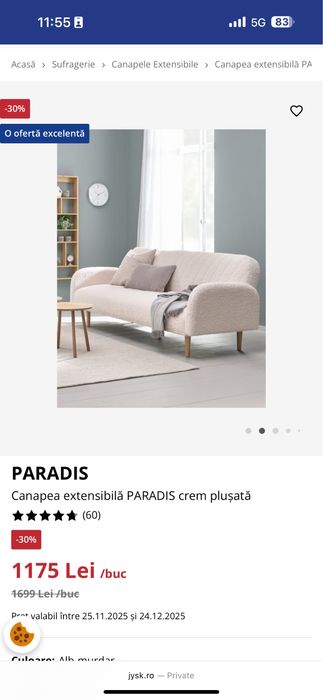 Canapea Jysk Paradise