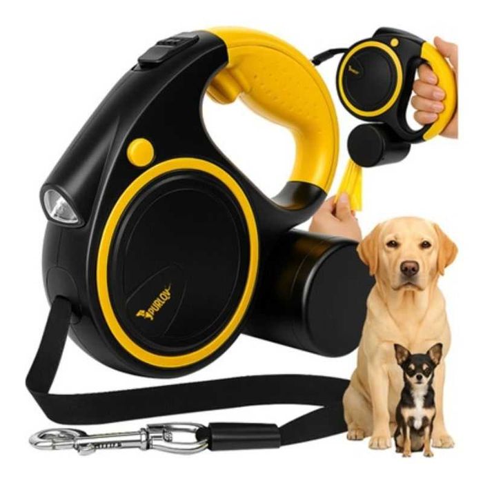 Повод за куче Purlov, Светлооразителен, 3 или 5 метра