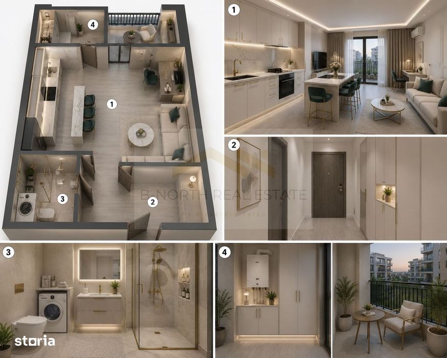 Studio nou în Ivory Residence Pipera | 43,7 mp | Ideal pentru investiț