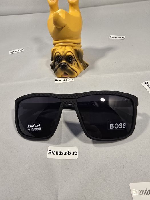 Promotie - Ochelari de soare BOSS, Black Frame, Mat, 802, made in Italy