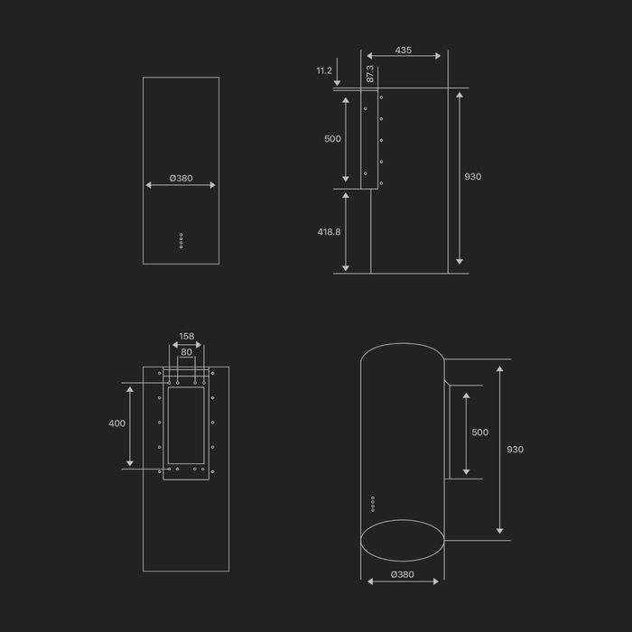 Hofmann вытяжка кухонная цилиндрическая