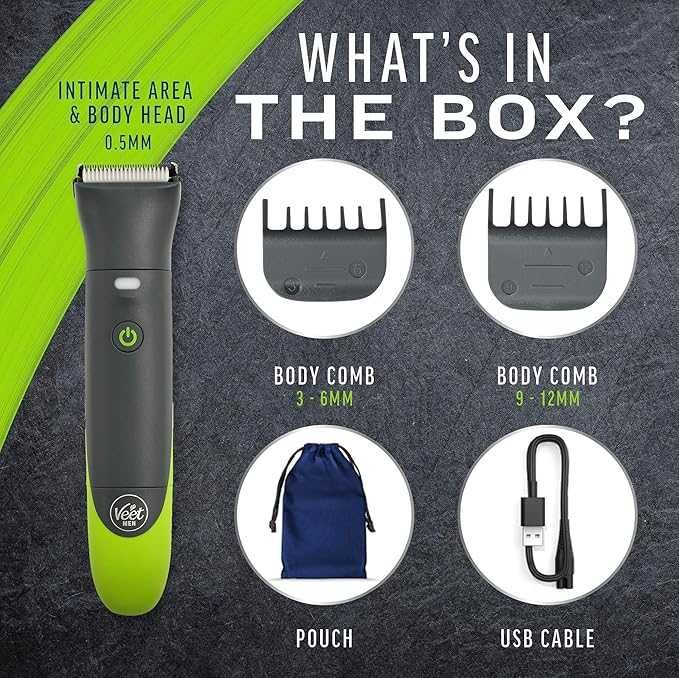 Интимен тример за мъже Veet Total Pro Precision за мокро/сухо с кабел