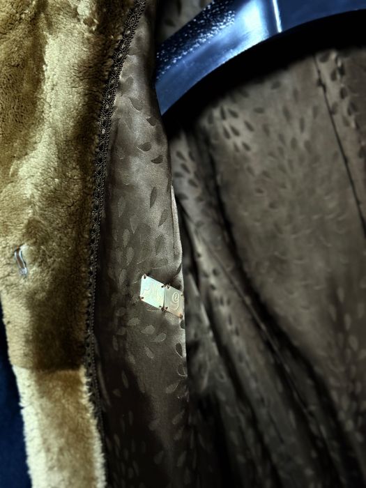 Blană naturală italiană mouton • lungă • S/M • foarte călduroasă