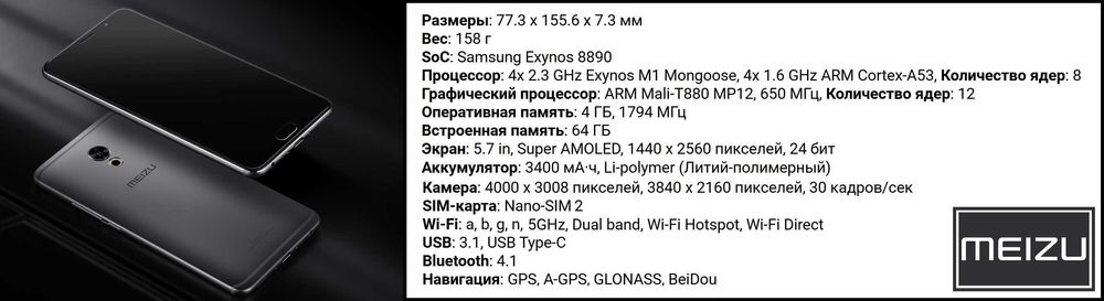 Продам смартфон Meizu Pro 6 PLUS на Android (версия 4/64Gb)