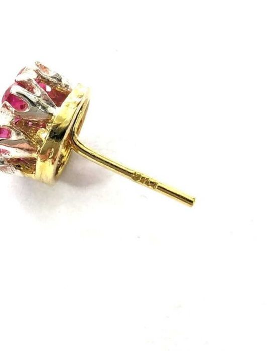 Cercei de aur cu rubine