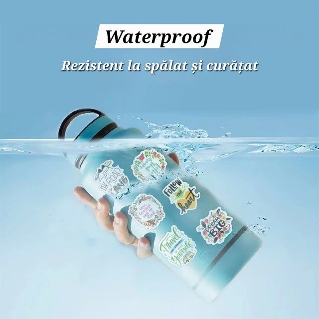 Set 50 stickere waterproof. Pentru sticle, laptop, telefon, bagaj etc
