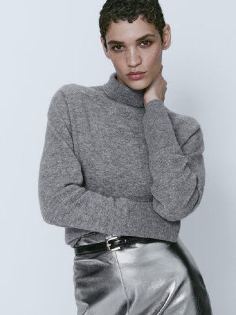 Fusta din piele naturală Massimo Dutti Limited edition