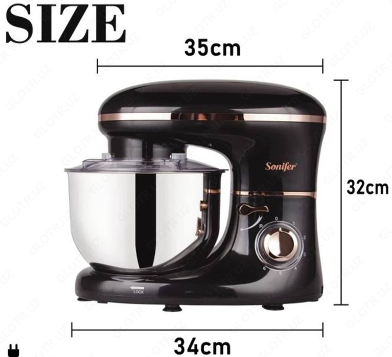 Новый Миксер Планетарный Промышленный Stand Mixer Sonifer 8064