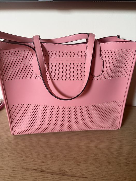 GUESS Дамска чанта розова 40х33х14 см