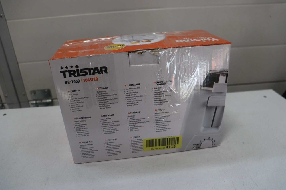 Компактен Тостер за Хляб с 2 Слота за Филии Tristar BR-1009, 750 W