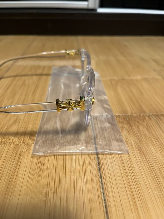 Ochelari Chrome Hearts Auriu