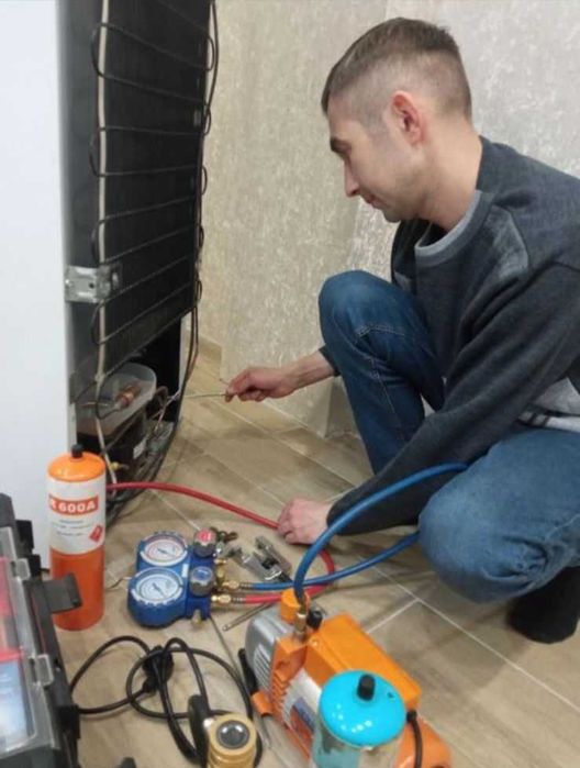 ремонт холодильникови морозильников заправка френа замена компрессора