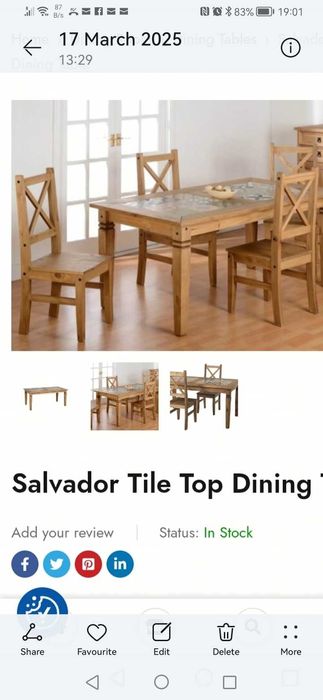 Кухненска маса със 6 стола