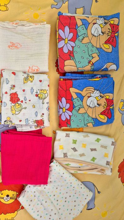 Лот Пелени бебешки памучни Лот Муселинови пелени