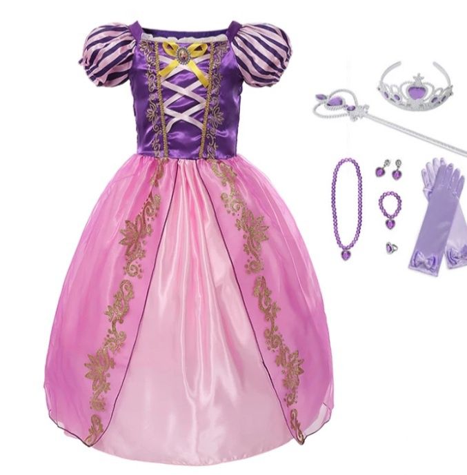 НАЛИЧНИ!!!Рокля костюм на Рапунцел + Коронка