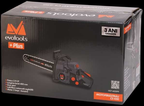 Motoferăstrău EvoTools CS450 Plus – Putere, Siguranță și Performanță Profesională!