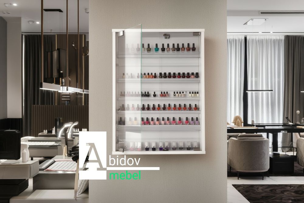 Настенная полка для салона красоты и маникюра от производителя.