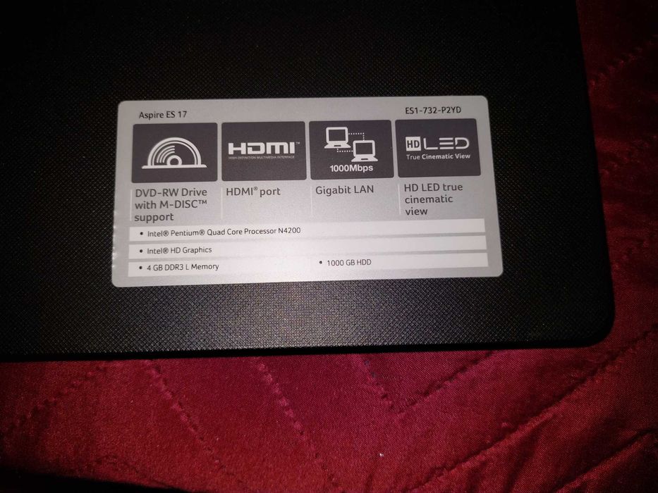 Лаптоп Acer Aspire ES 17