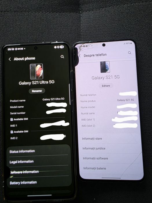 Schimb Samsung S21 Ultra și  Samsung S21