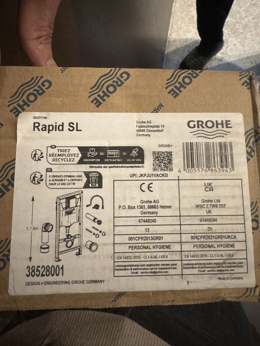 GROHE структура за вграждане RAPID SL + крепежни елементи