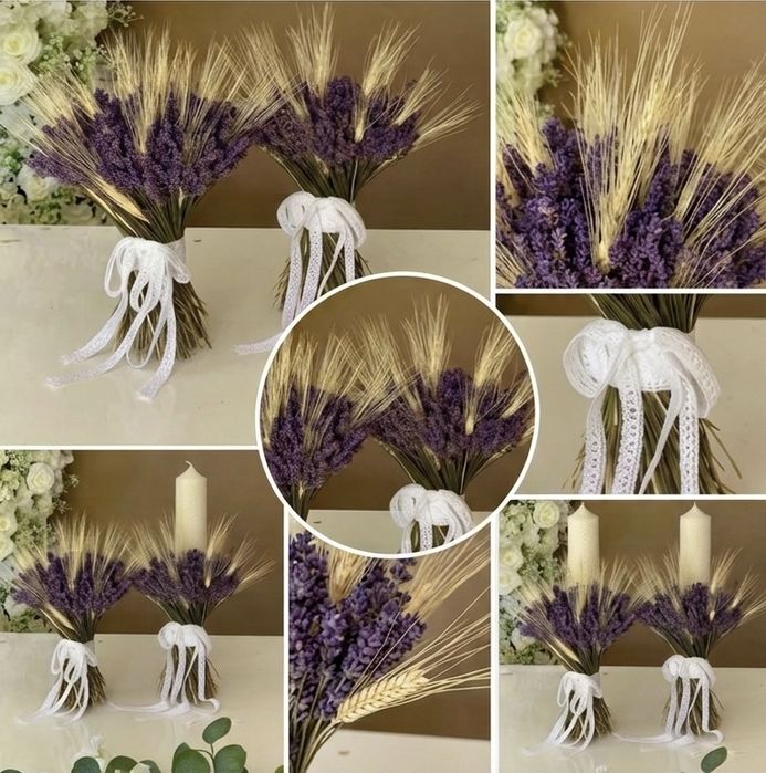Lumanari buchete nunta botez flori naturale uscate criogenate