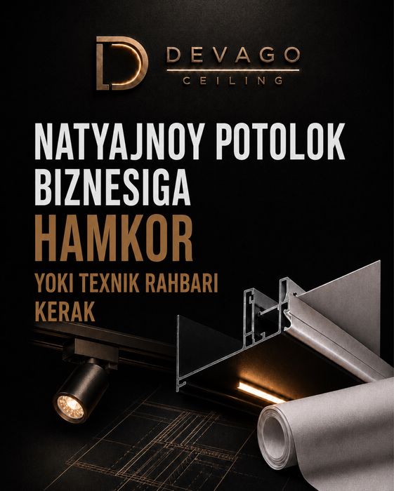 NATYAJNOY POTOLOK / HAMKORLIK / Montaj yo’nalishi rahbari kerak