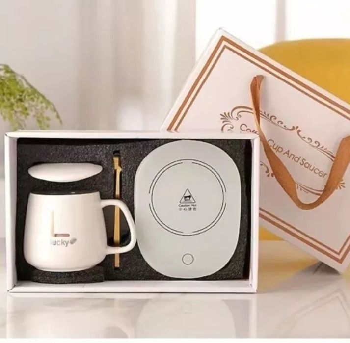 Кружка набор: термостойкая, красивая чашка, крышка и ложка