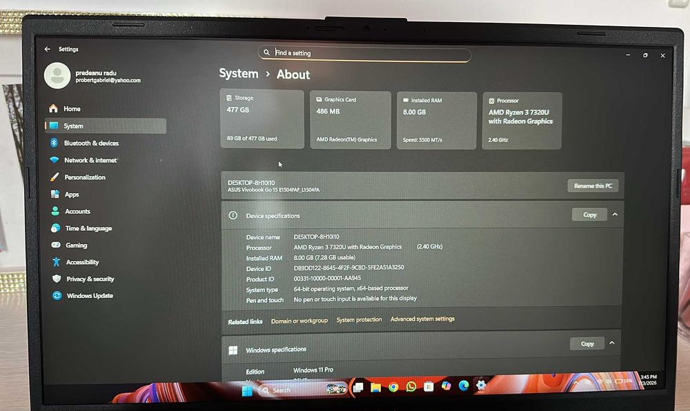 Laptop ASUS Vivobook Go 15