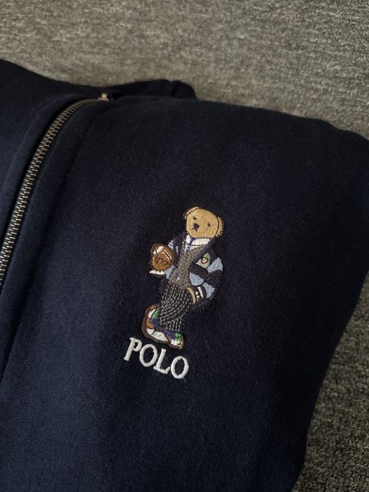 Оригинално Polo Ralph Lauren Bear Zip Up Hoodie