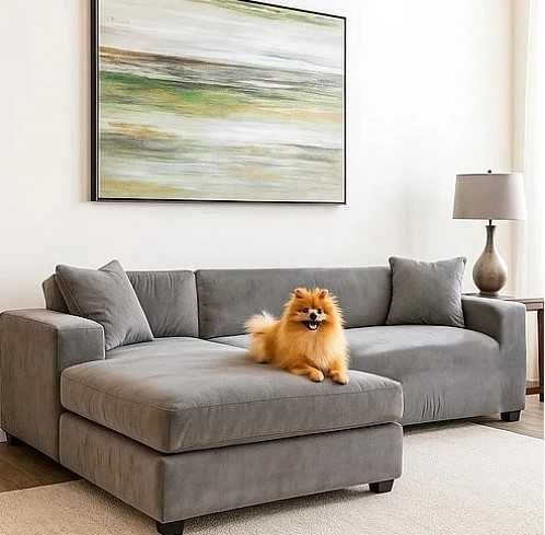 Кадифен водоустойчив еластичен калъф за ъглов диван + ПОДАРЪК